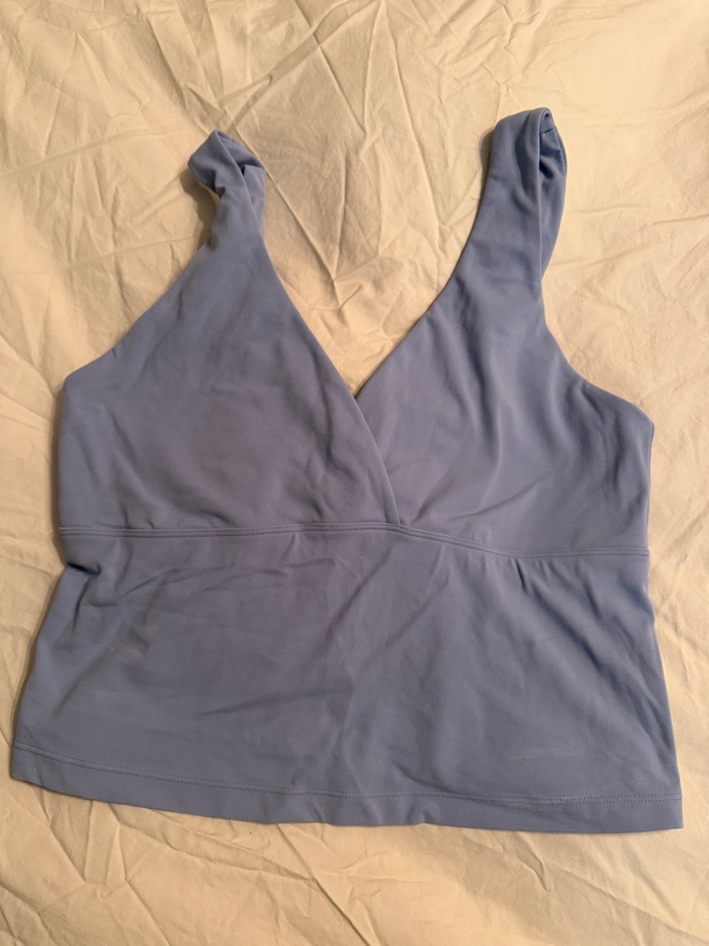 Soft Support V-Neck Bralette Tank in Light Periwinkle